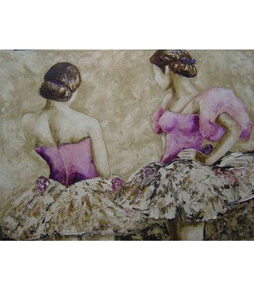 Cuadro bailarinas clásicas en corpiño rosa