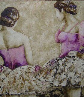 Cuadro bailarinas clásicas en corpiño rosa