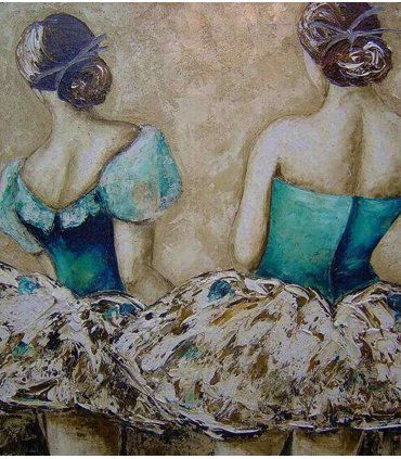 Cuadro bailarinas con corpiño azul