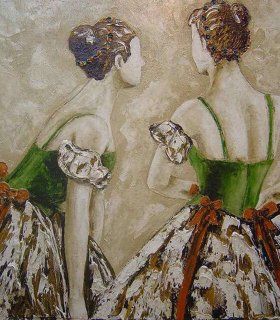 Cuadro bailarinas en corpiño verde promenade