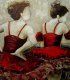 Cuadro bailarinas clásicas con tutu rojo
