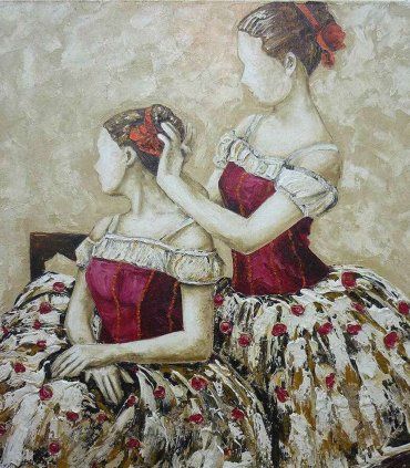Bailarinas con tocado