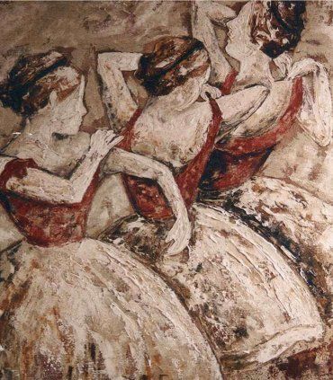 Cuadro tres bailarinas clásicas