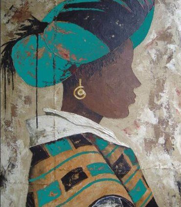 Cuadro Pintura Original Negrita I