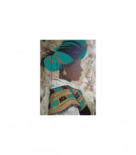 Cuadro Pintura Original Negrita I