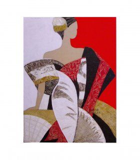 Cuadro Pintura Original Dama II