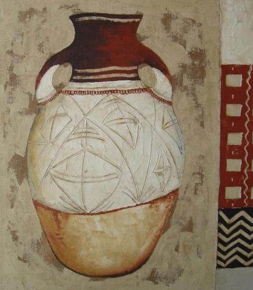 Cuadro Pintura Original Jarrón II, detalle