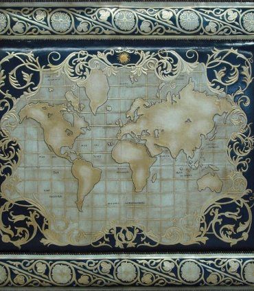 Cuadro Panel de Cordobán Planisferio