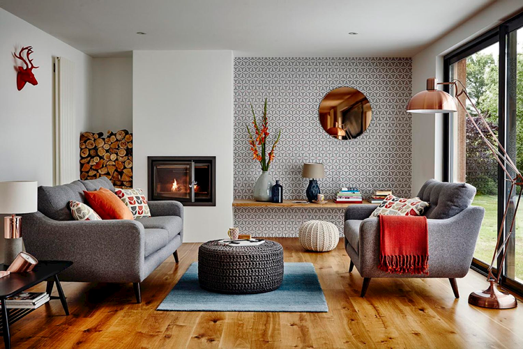 Ambiente actual con elementos inspirados en el mid-century modern | Pinterest