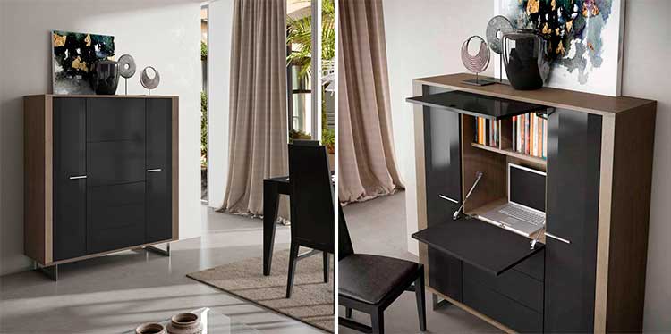 Aparador alto de diseño moderno Raniero | Ámbar Muebles