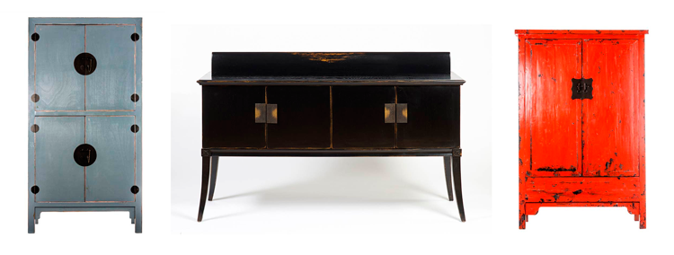 Cabinets y aparadores de estilo Chinoiserie - Enlaces en el texto