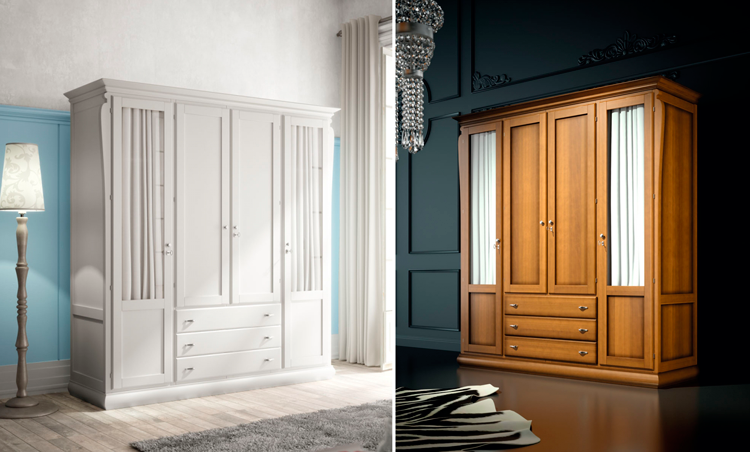 Armario con puertas de cristal Mediterráneo 2 - Ámbar Muebles