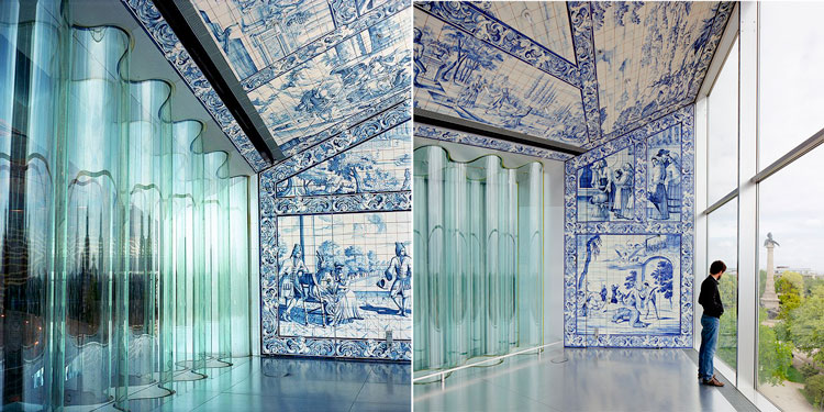 Palacio de la Música de Oporto - Cristal y cemento + Azulejo - Inspiración vía Pinterest