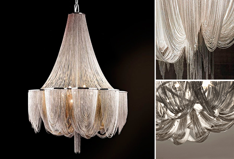 Colgante clásico 10-12-15 luces Minerva en Ámbar Muebles