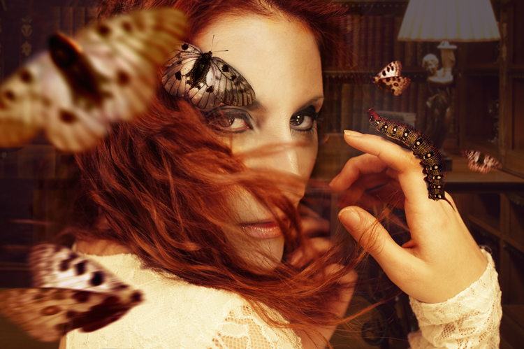 Cuadro de metacrilato Mujer mariposa - Ámbar Muebles