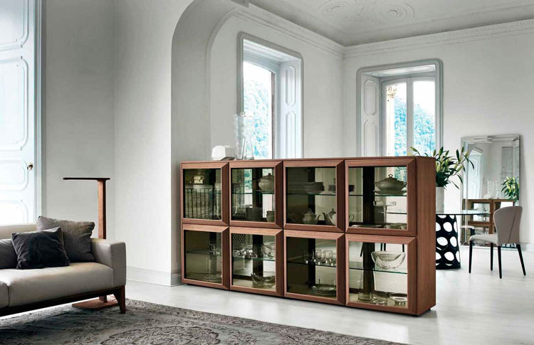 Librería moderna baja Kuadro - Ámbar Muebles
