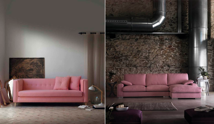 1. Sofá vintage Saldaña | 2. Chaise longue de diseño Camila en Ámbar Muebles