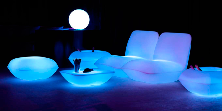 Butacas Pillow iluminadas con LED - Ámbar Muebles