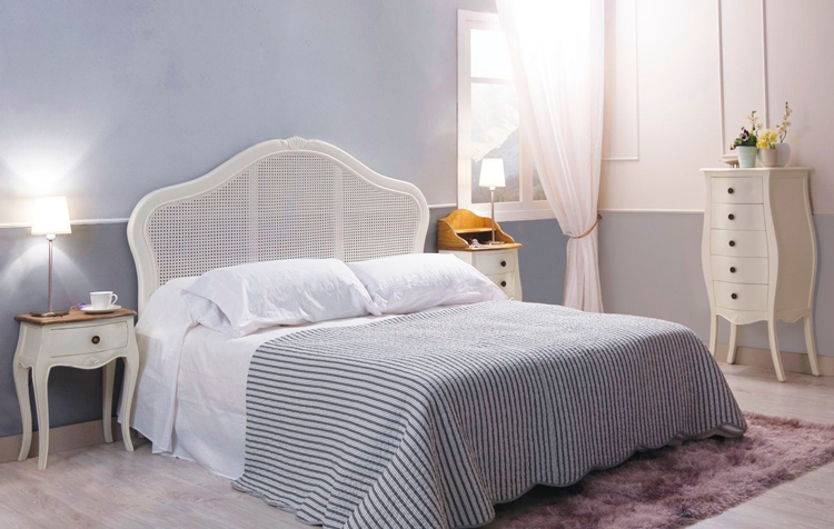 Dormitorio vintage blanco decapé Maison - Ámbar Muebles
