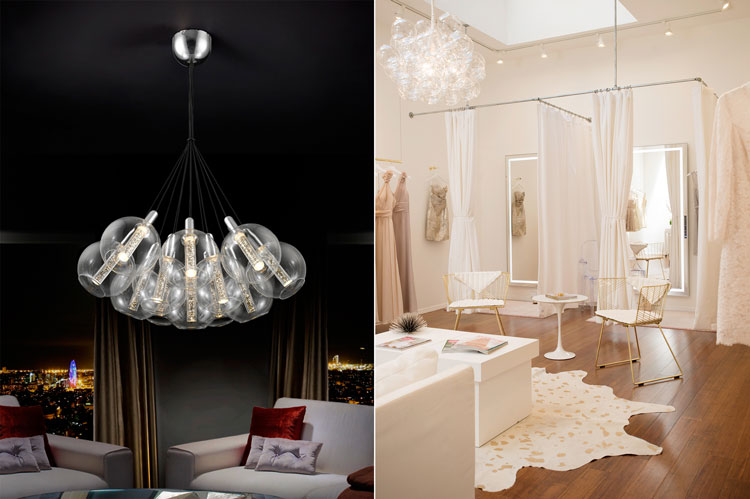 Colgante moderno 12 luces LED Eire - Ámbar Muebles