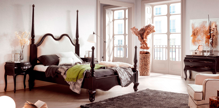 Cama con balaustres vintage Vic - Ámbar Muebles