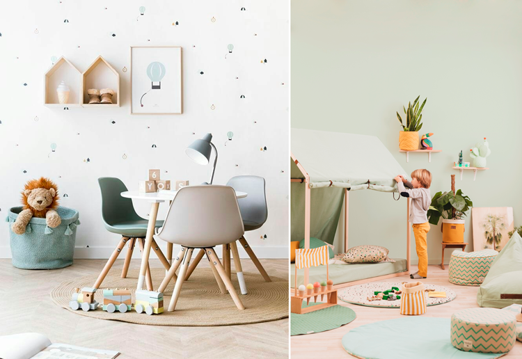 Ideas de decoración para zonas de juego infantiles - Inspiración vía Pinterest