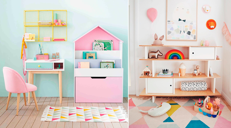 Estantes y muebles contenedores para zonas de juegos - Inspiración vía Pinterest