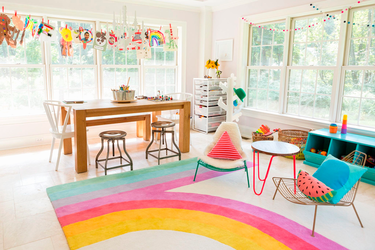 Varias zonas en un mismo ambiente - Zonas de juegos infantiles - Inspiración vía Pinterest