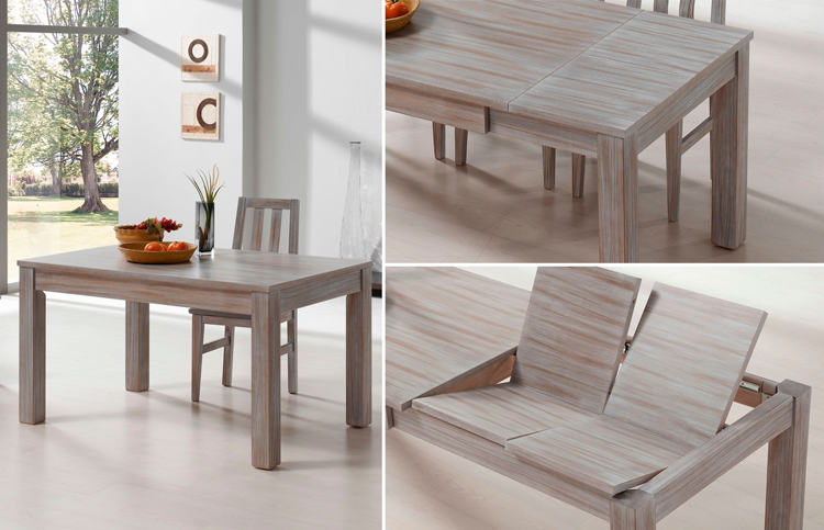 Mesa rústica extensible Abby - Ámbar Muebles
