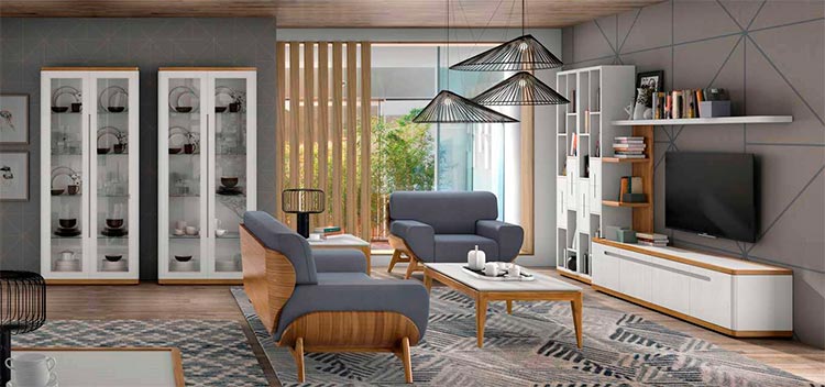 Vitrina moderna dos puertas Manila | Ámbar Muebles