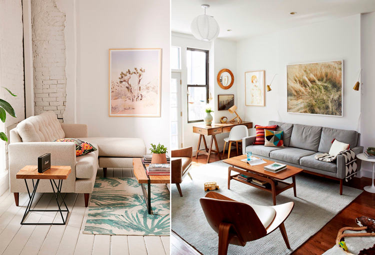 Ambientes con muebles de inspiración mid-century modern - Inspiración vía Pinterest