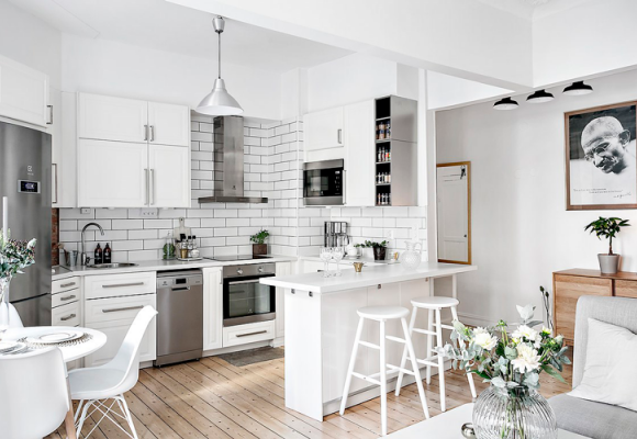 IDEAS DE DECORACIÓN PARA COCINAS DE CONCEPTO ABIERTO
